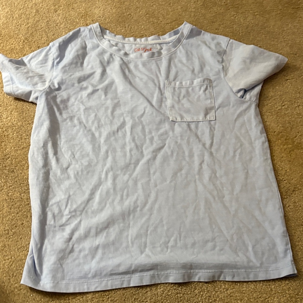 Cat & Jack Soft Blue Tee with Pocket